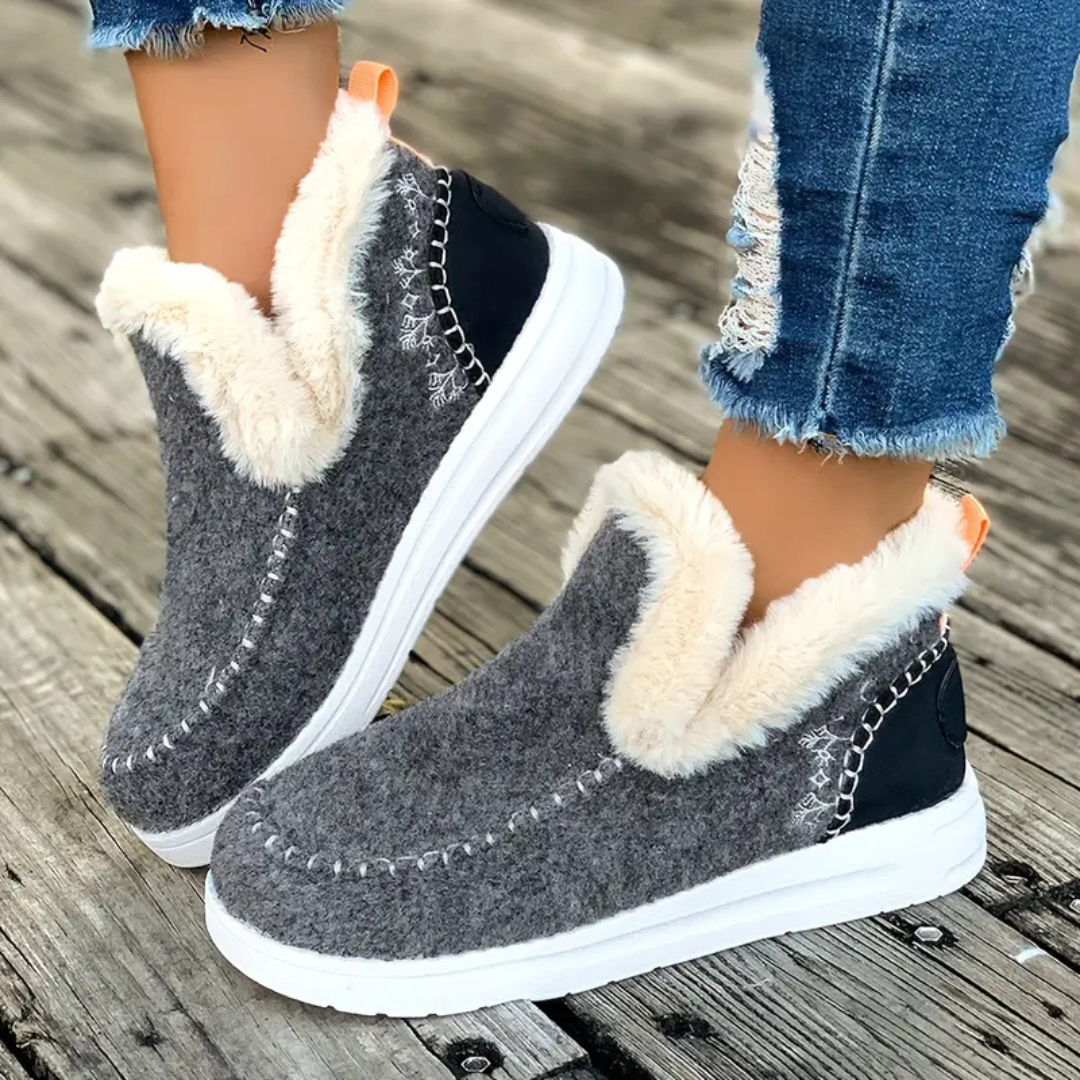 Chaussons d’hiver douillets à doublure polaire pour femmes