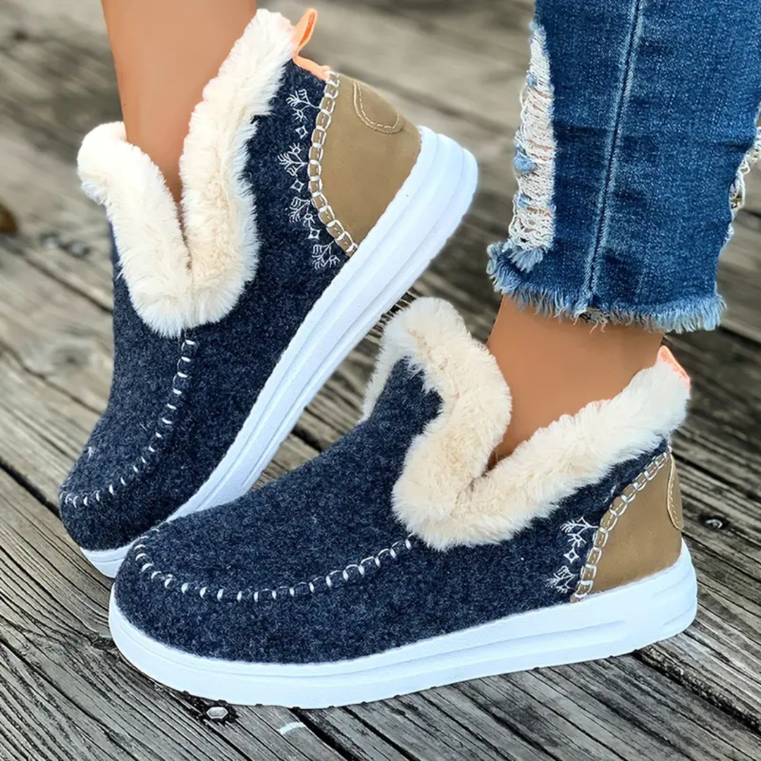 Chaussons d’hiver douillets à doublure polaire pour femmes