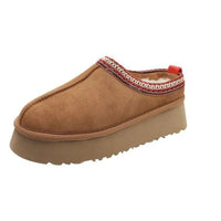 Chaussures à enfiler pour femme doublées en polaire pour temps froid