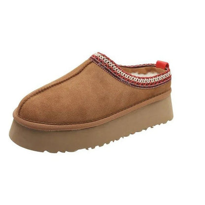 Chaussures à enfiler pour femme doublées en polaire pour temps froid