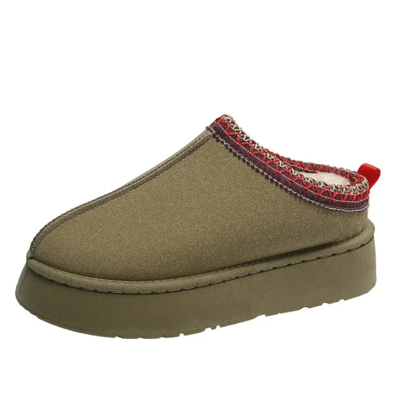 Chaussures à enfiler pour femme doublées en polaire pour temps froid