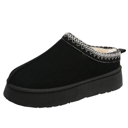 Chaussures à enfiler pour femme doublées en polaire pour temps froid