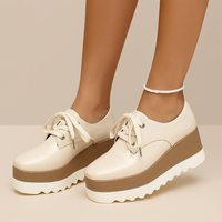 Chaussures à lacets à plateforme femme