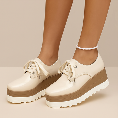 Chaussures à lacets à plateforme femme