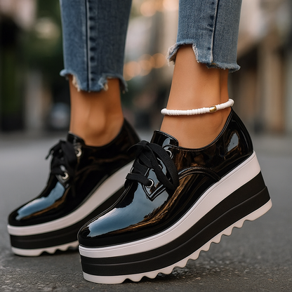 Chaussures à lacets à plateforme femme