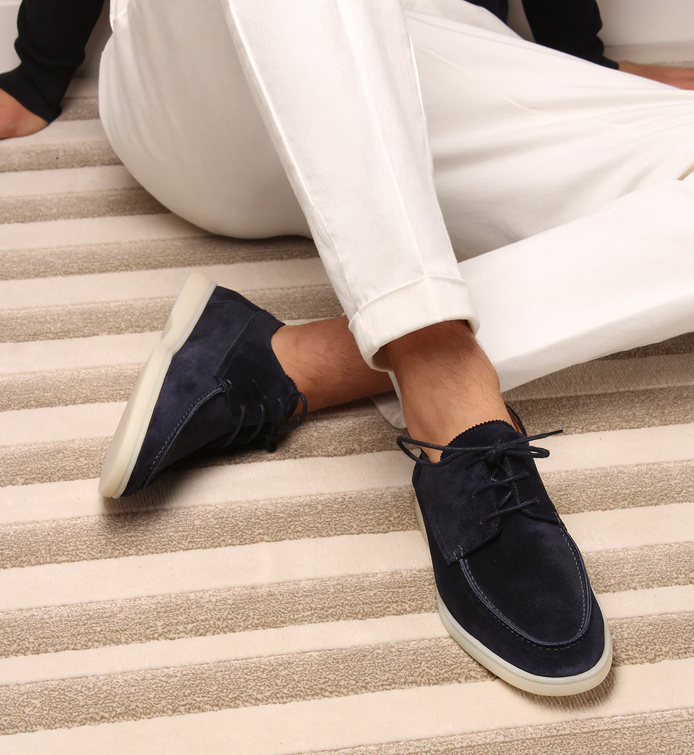 Chaussures bateau décontractées à lacets pour homme