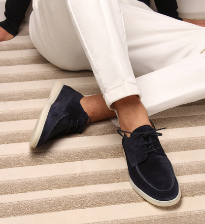 Chaussures bateau décontractées à lacets pour homme