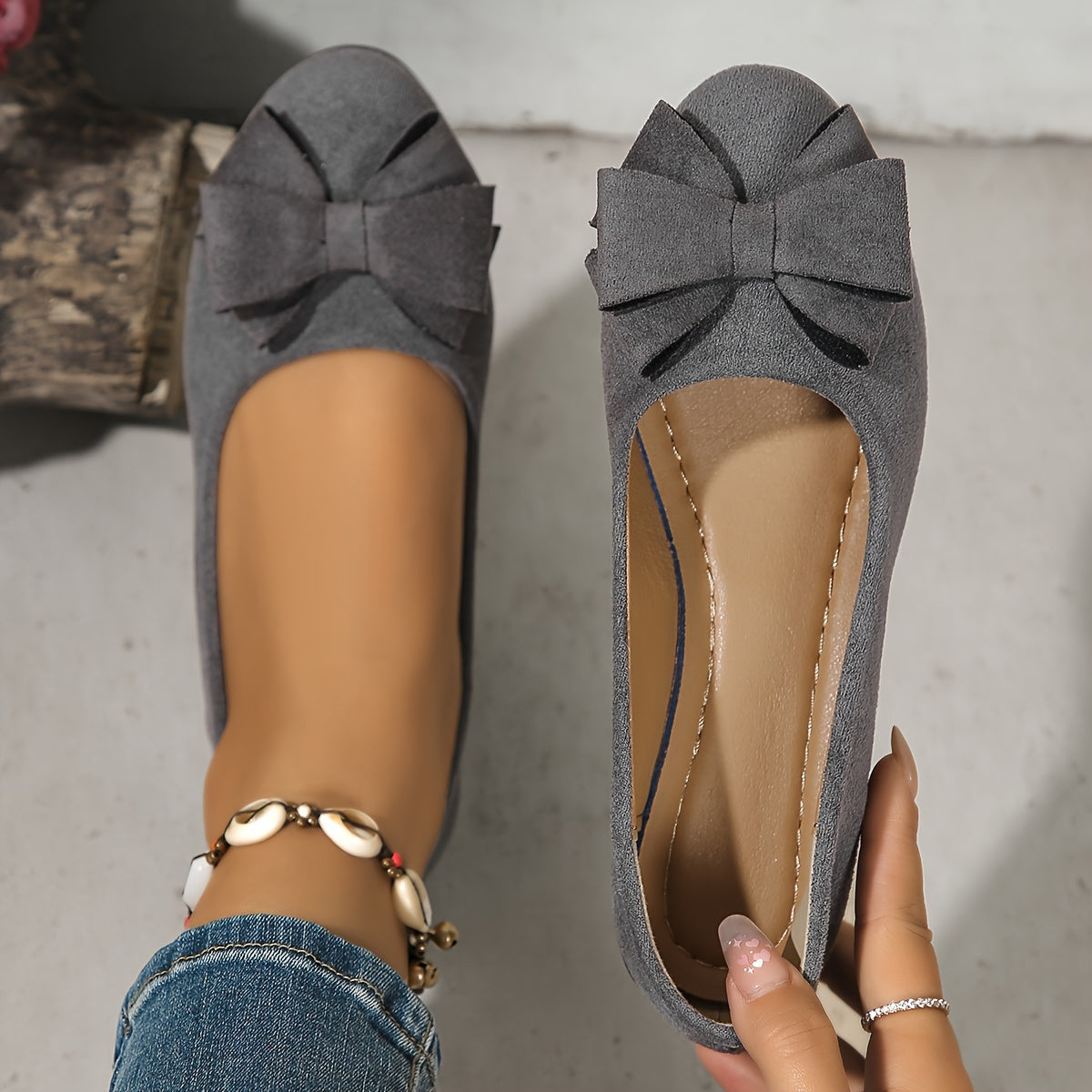 Chaussures compensées femme à nœud