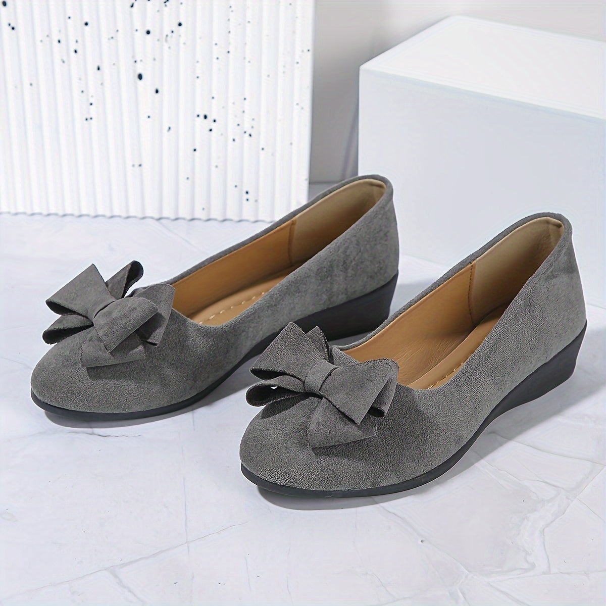 Chaussures compensées femme à nœud