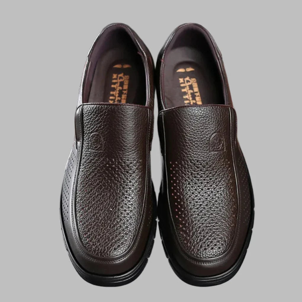 Chaussures décontractées en cuir véritable pour homme