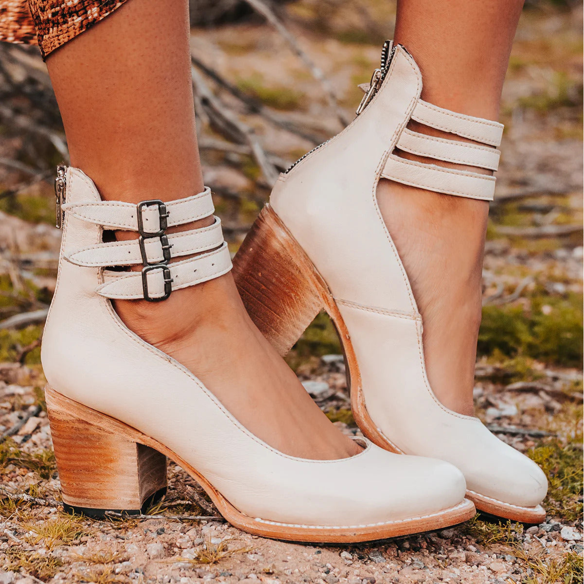 Chaussures orthopédiques en cuir à bride à la cheville pour femme