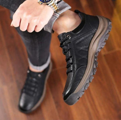 Chaussures orthopédiques en cuir imperméables avec maintien
