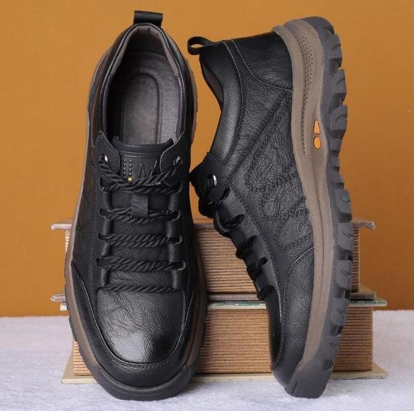 Chaussures orthopédiques en cuir imperméables avec maintien