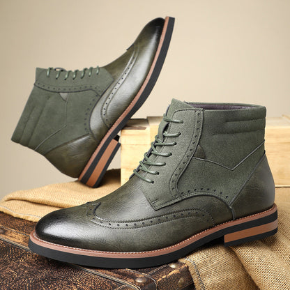 Chaussures wingtip en cuir pour homme