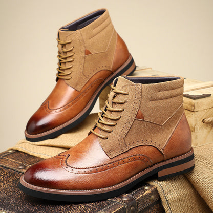 Chaussures wingtip en cuir pour homme