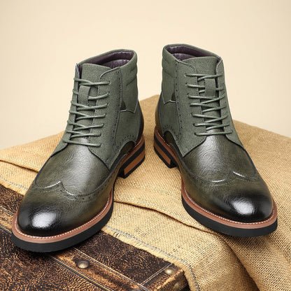 Chaussures wingtip en cuir pour homme