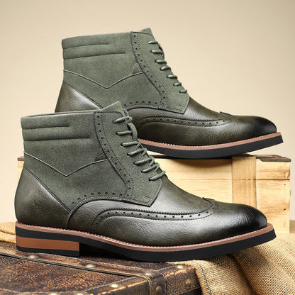 Chaussures wingtip en cuir pour homme