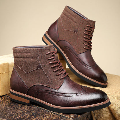 Chaussures wingtip en cuir pour homme