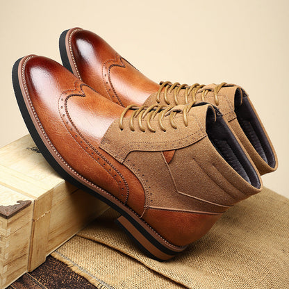 Chaussures wingtip en cuir pour homme