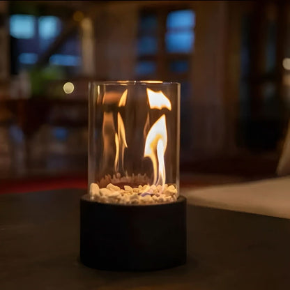 Cheminée de table sans fumée élégante pour l’intérieur et l’extérieur