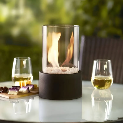 Cheminée de table sans fumée élégante pour l’intérieur et l’extérieur