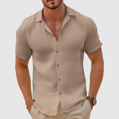 Chemise à col cubain pour homme