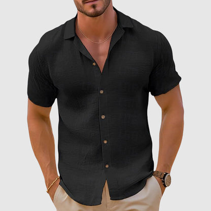 Chemise à col cubain pour homme