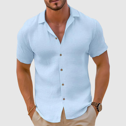 Chemise à col cubain pour homme