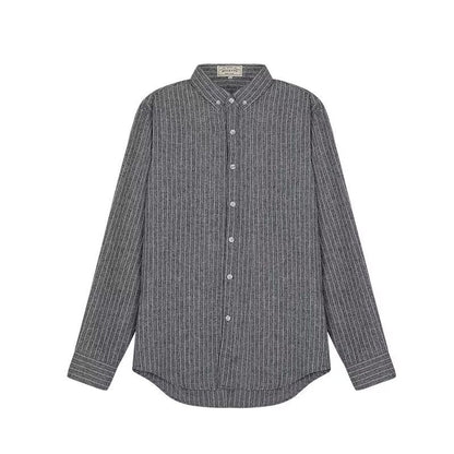 Chemise à rayures à manches longues pour homme