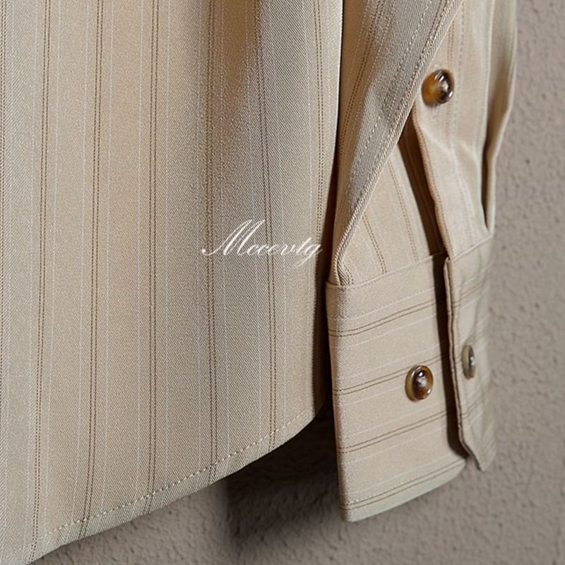 Chemise à rayures à manches longues pour homme