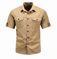 Chemise boutonnée à manches courtes pour homme