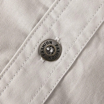 Chemise boutonnée à manches longues pour homme