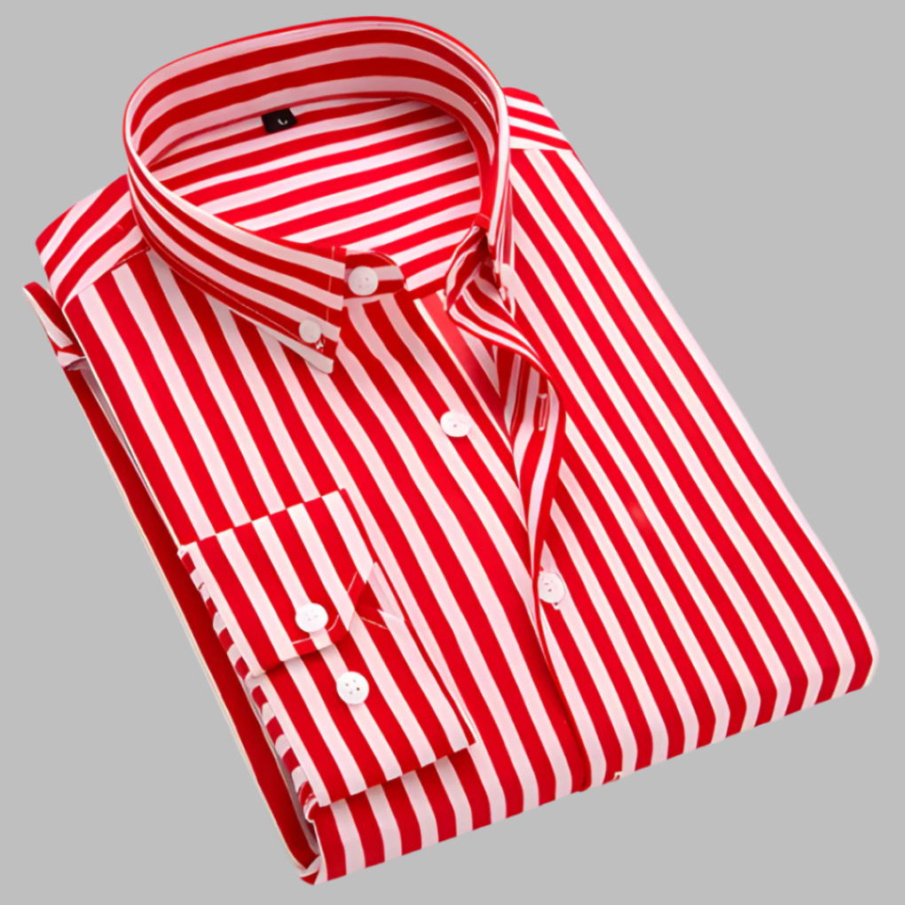 Chemise boutonnée à rayures polyvalente