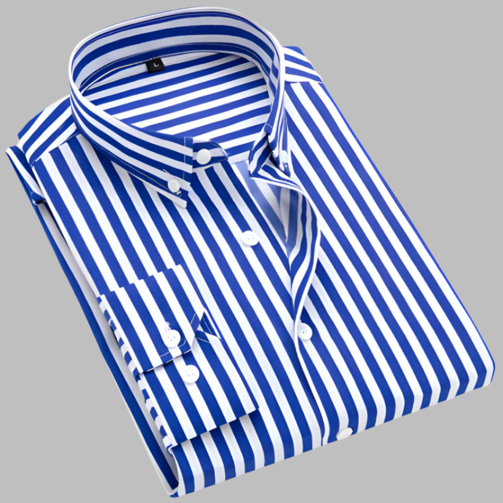 Chemise boutonnée à rayures polyvalente
