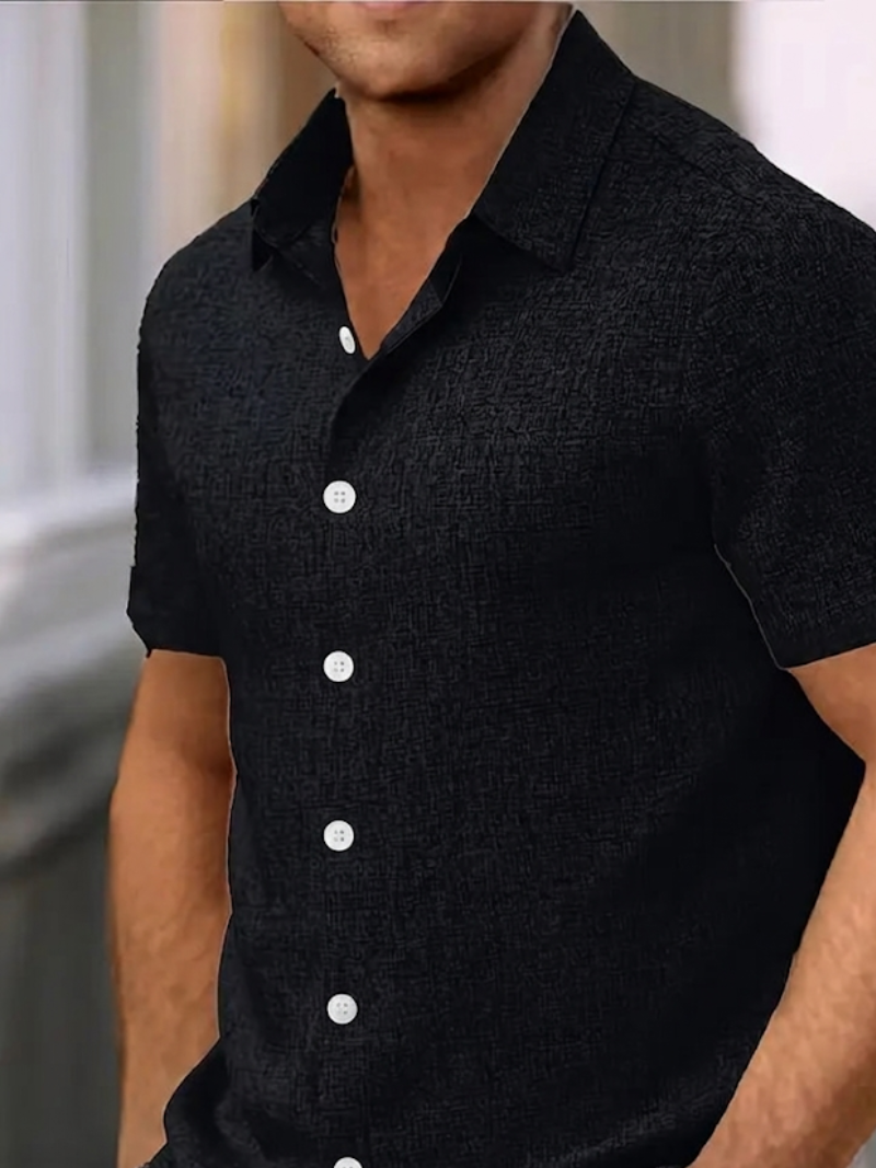 Chemise classique à manches courtes pour homme