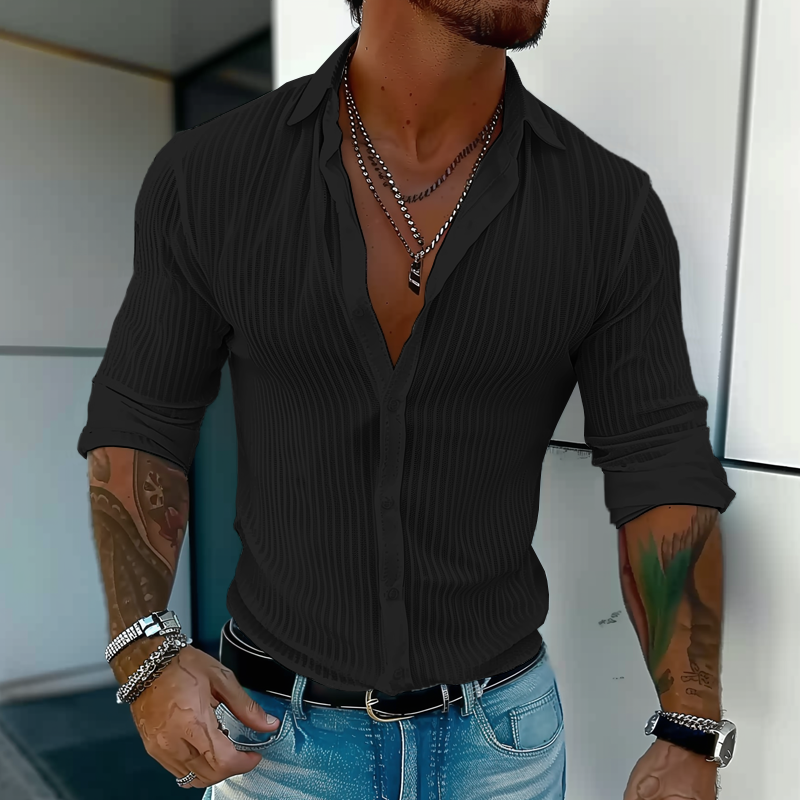 Chemise coupe slim texturée pour homme