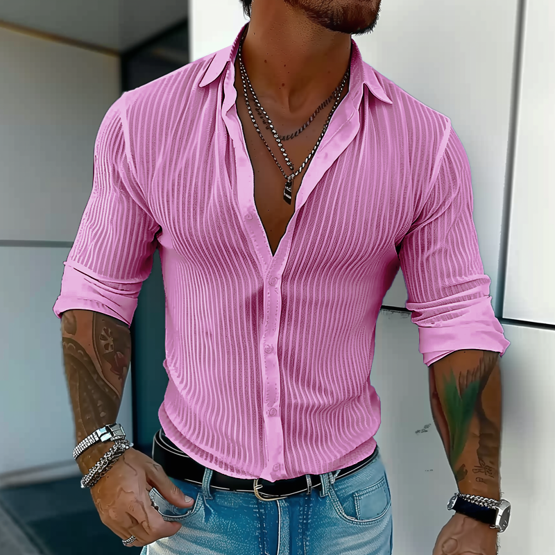 Chemise coupe slim texturée pour homme