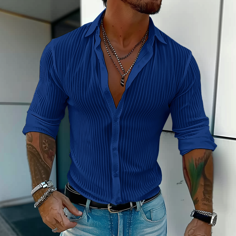 Chemise coupe slim texturée pour homme