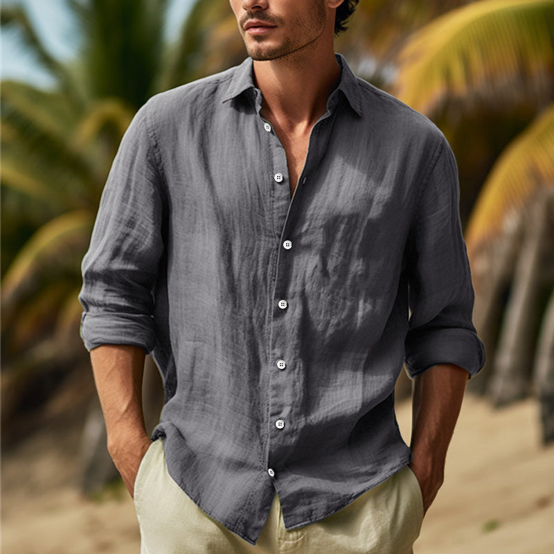 Chemise décontractée à boutons pour homme