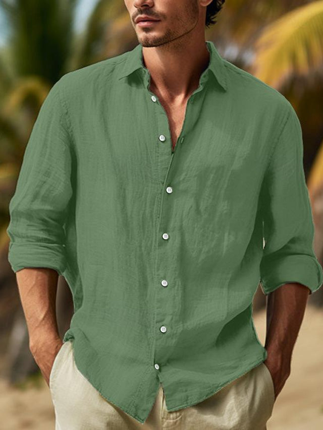 Chemise décontractée à boutons pour homme