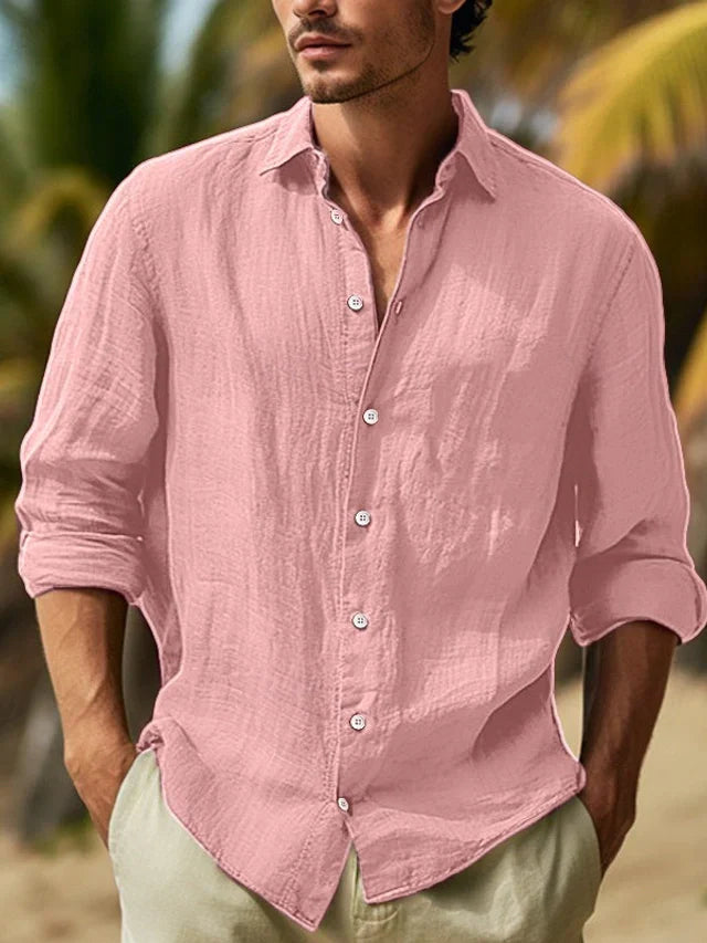Chemise décontractée à boutons pour homme