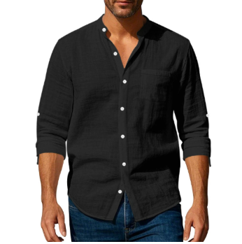 Chemise décontractée à manches longues pour homme