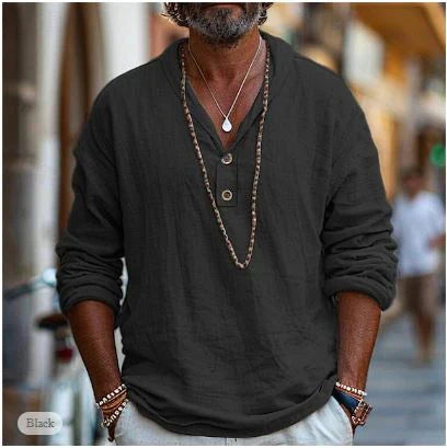Chemise décontractée à manches longues pour homme