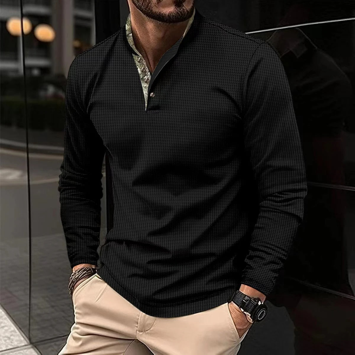 Chemise décontractée coupe slim pour homme
