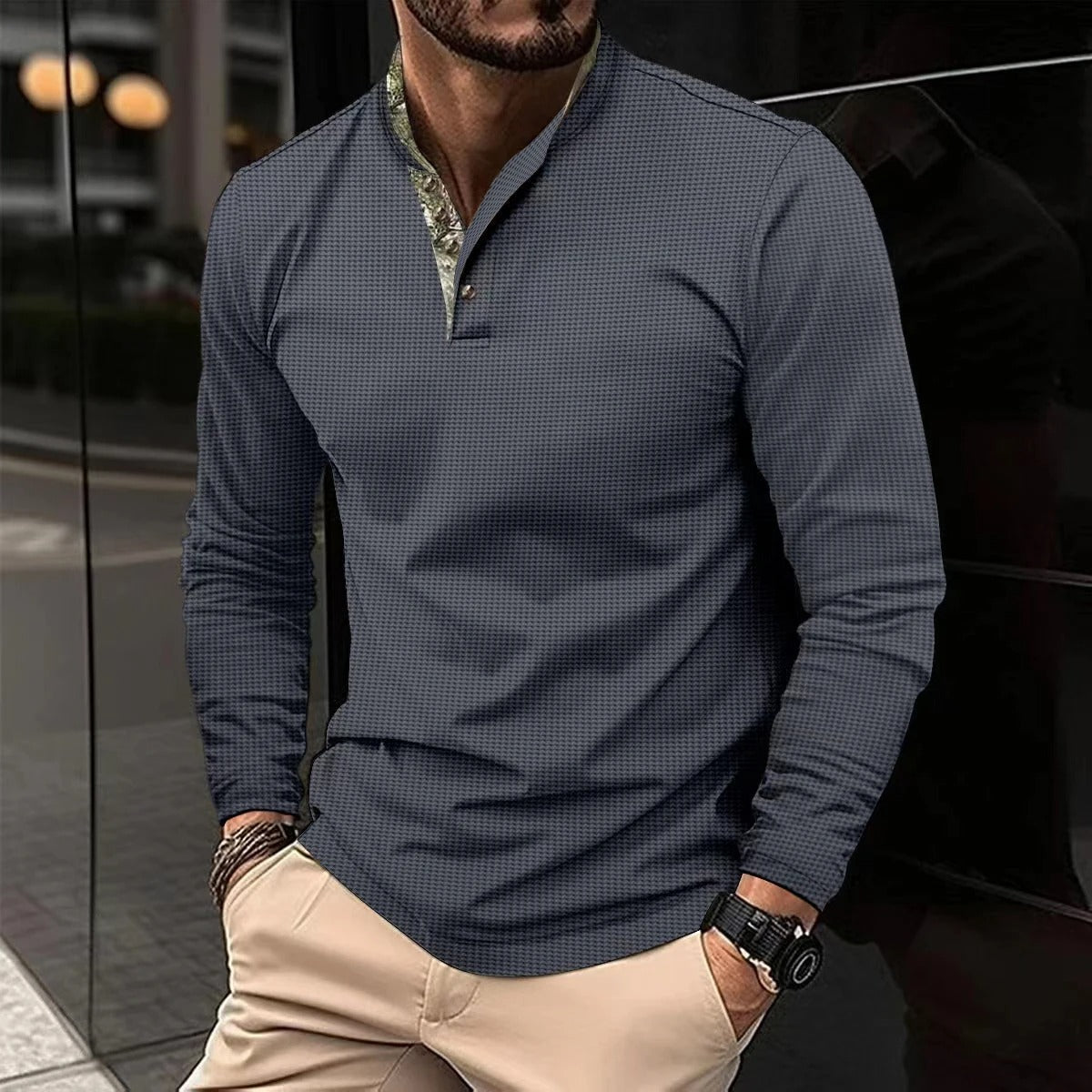 Chemise décontractée coupe slim pour homme