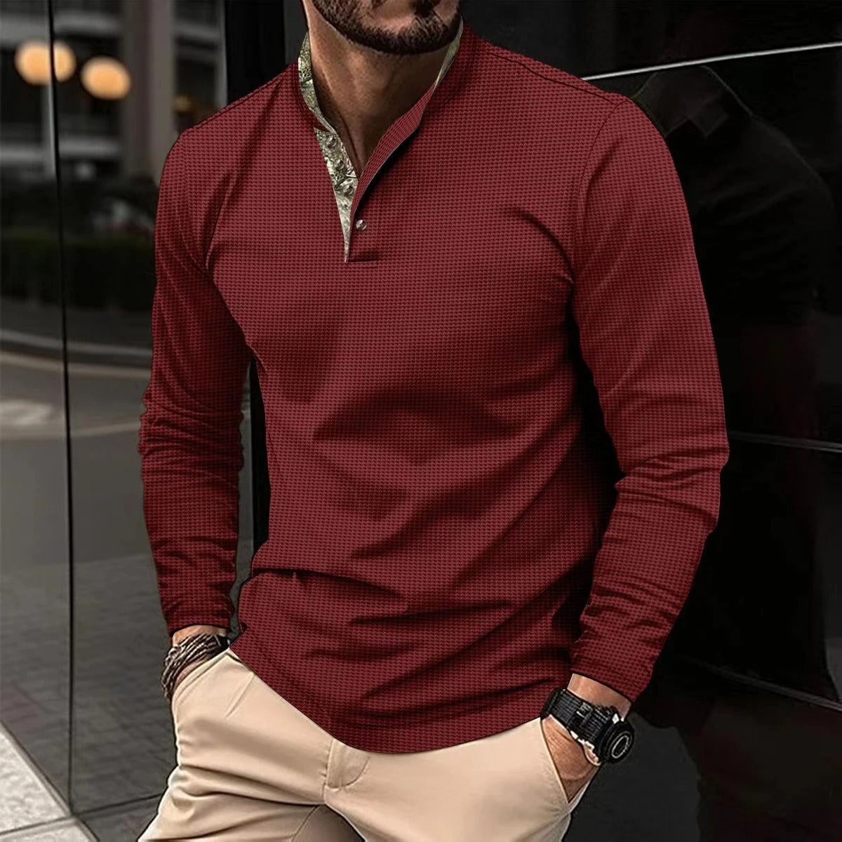 Chemise décontractée coupe slim pour homme