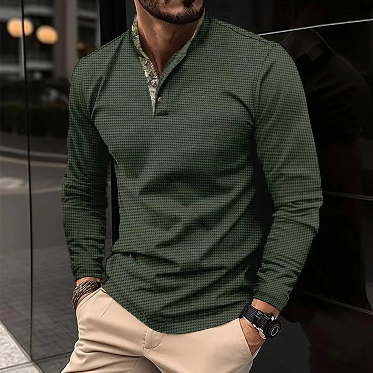 Chemise décontractée coupe slim pour homme