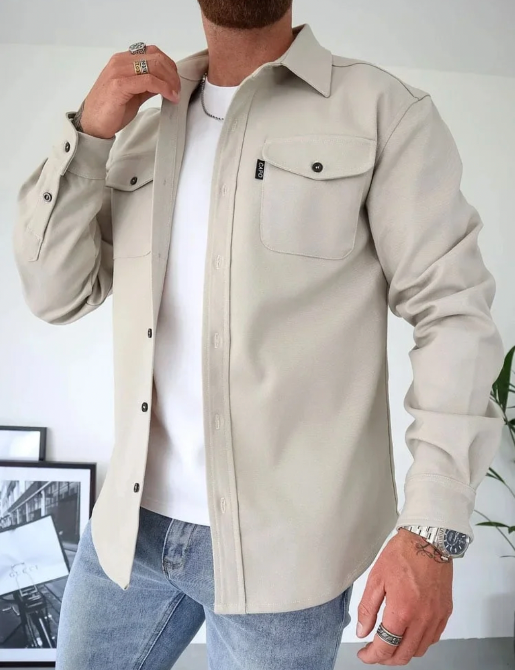 Chemise habillée moderne et élégante pour homme