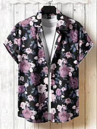 Chemise hawaïenne à motif floral 3D, style vibrant pour les jours décontractés