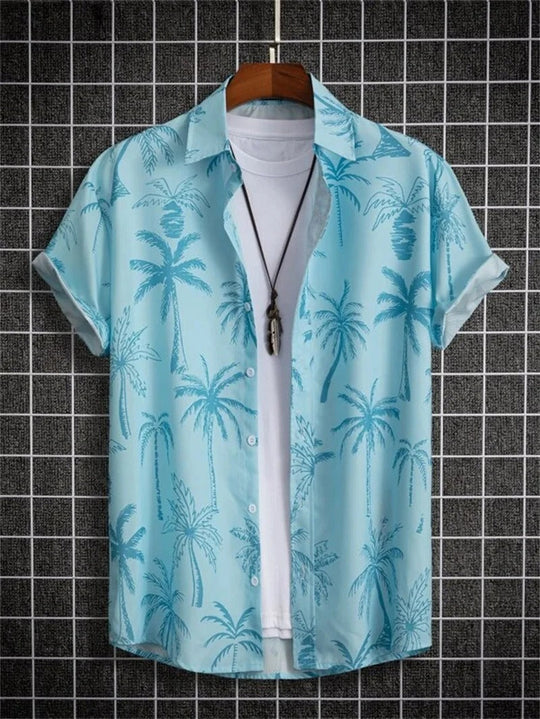 Chemise hawaïenne à motif floral 3D, style vibrant pour les jours décontractés